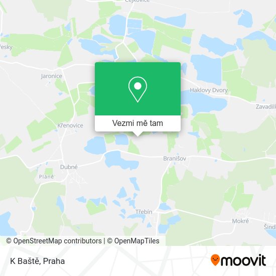 K Baště mapa