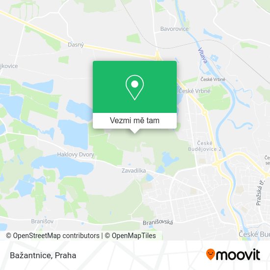 Bažantnice mapa
