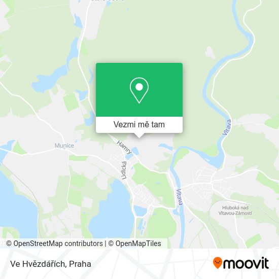 Ve Hvězdářích mapa