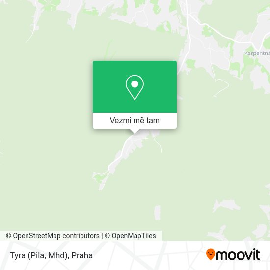Tyra (Pila, Mhd) mapa