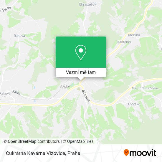Cukrárna Kavárna Vizovice mapa