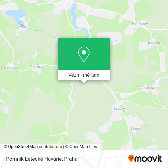 Pomník Letecké Havárie mapa