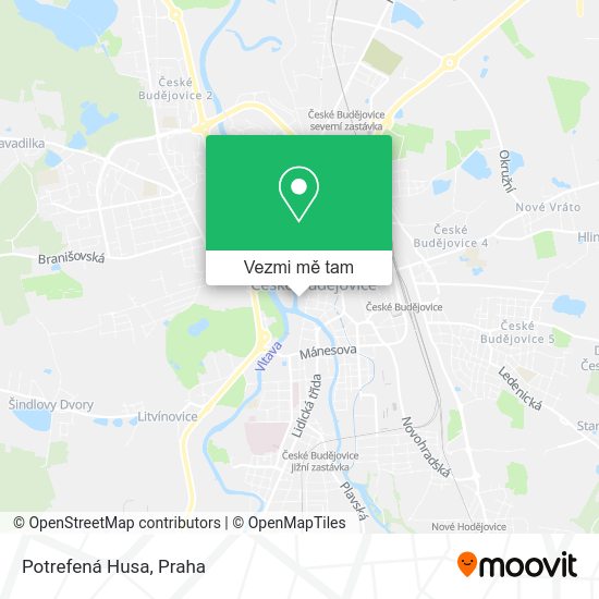 Potrefená Husa mapa