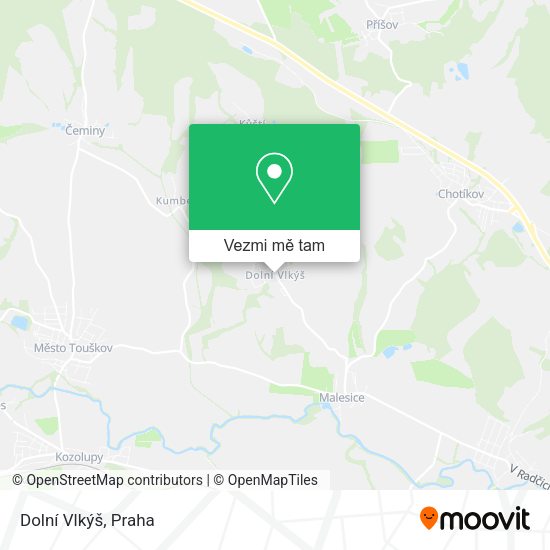 Dolní Vlkýš mapa