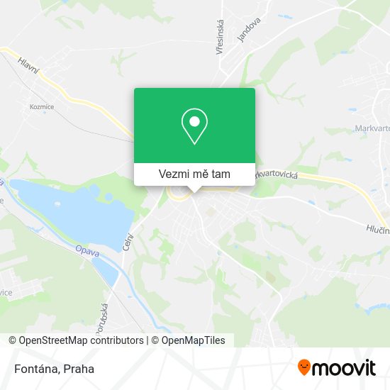 Fontána mapa