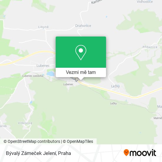 Bývalý Zámeček Jelení mapa