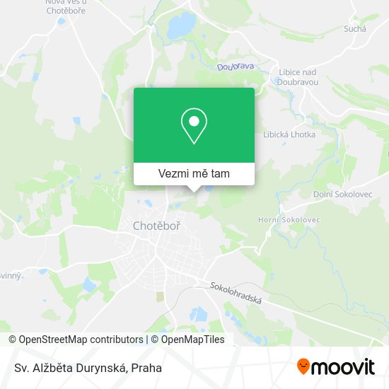 Sv. Alžběta Durynská mapa
