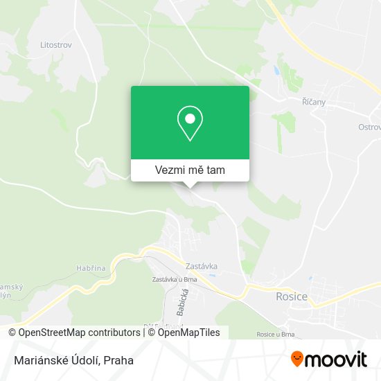Mariánské Údolí mapa