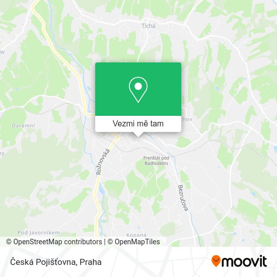 Česká Pojišťovna mapa