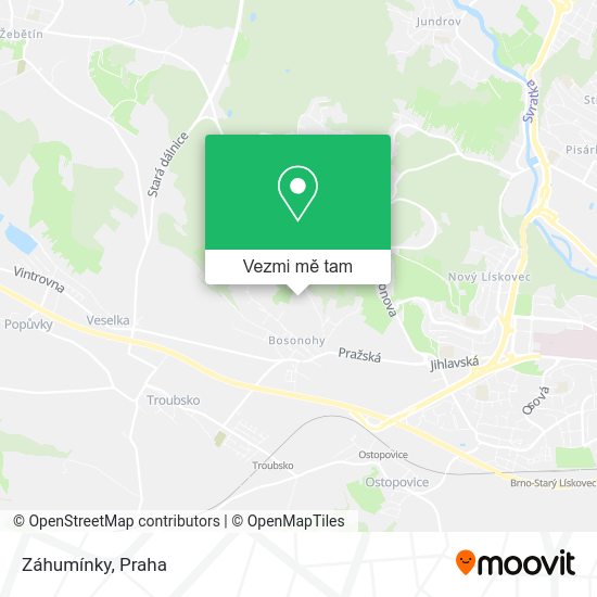 Záhumínky mapa