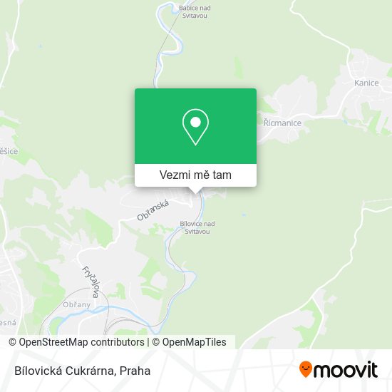 Bílovická Cukrárna mapa