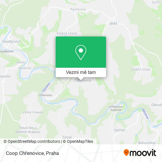 Coop Chřenovice mapa