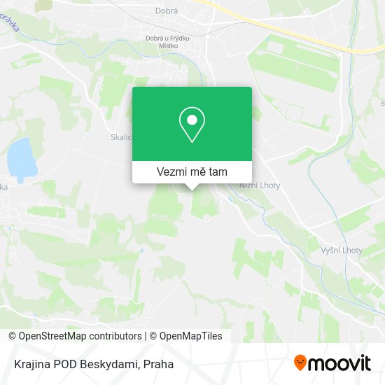 Krajina POD Beskydami mapa