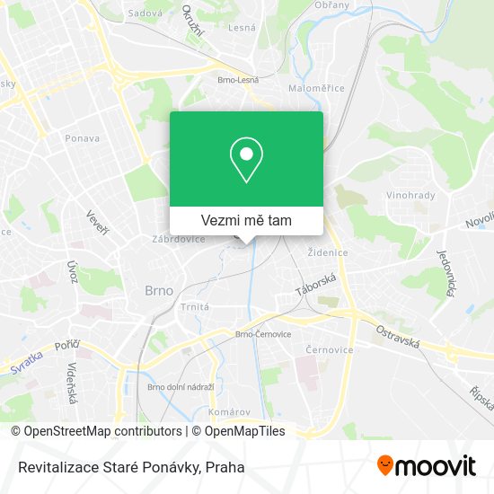 Revitalizace Staré Ponávky mapa