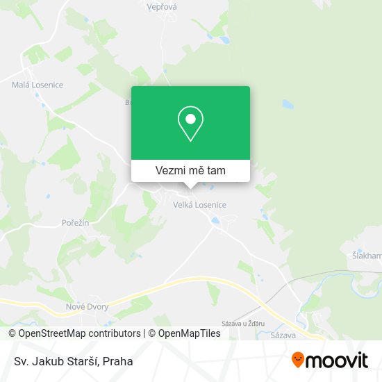 Sv. Jakub Starší mapa