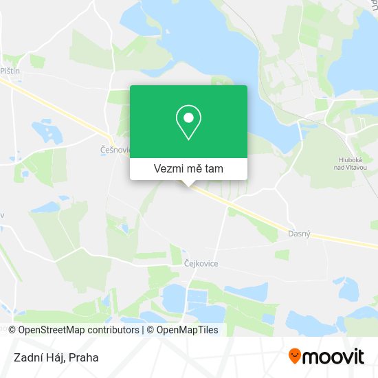 Zadní Háj mapa