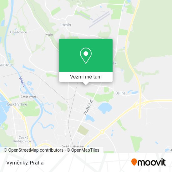 Výměnky mapa