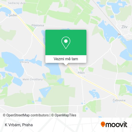 K Vrbám mapa