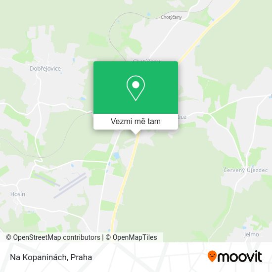 Na Kopaninách mapa