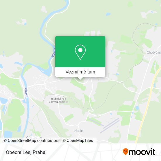 Obecní Les mapa