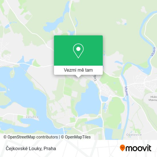 Čejkovské Louky mapa