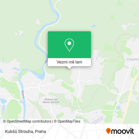 Kubšů Strouha mapa