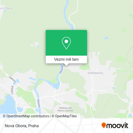 Nová Obora mapa