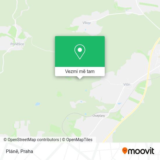 Pláně mapa
