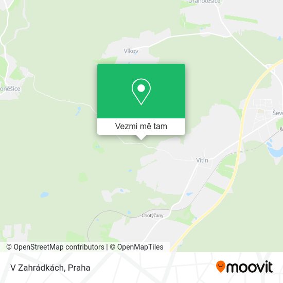 V Zahrádkách mapa