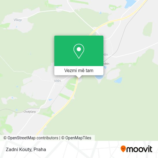 Zadní Kouty mapa