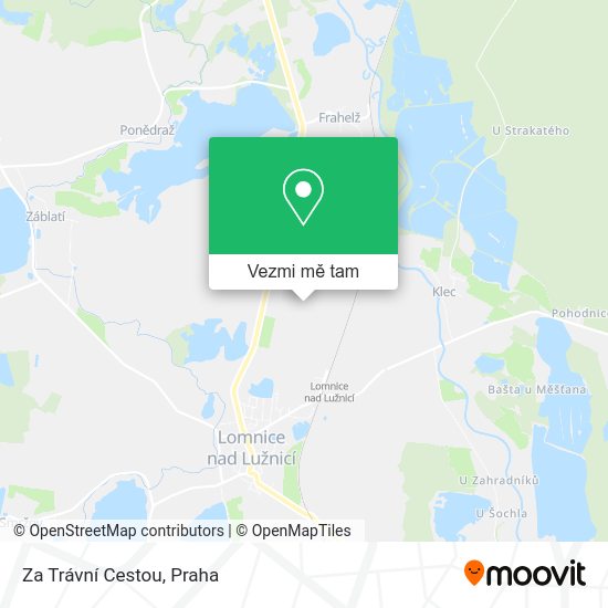 Za Trávní Cestou mapa