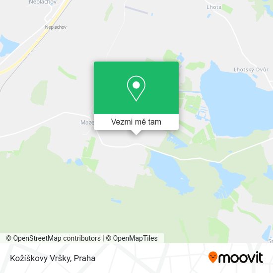 Kožíškovy Vršky mapa