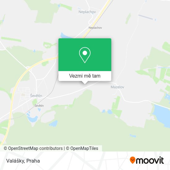 Valášky mapa