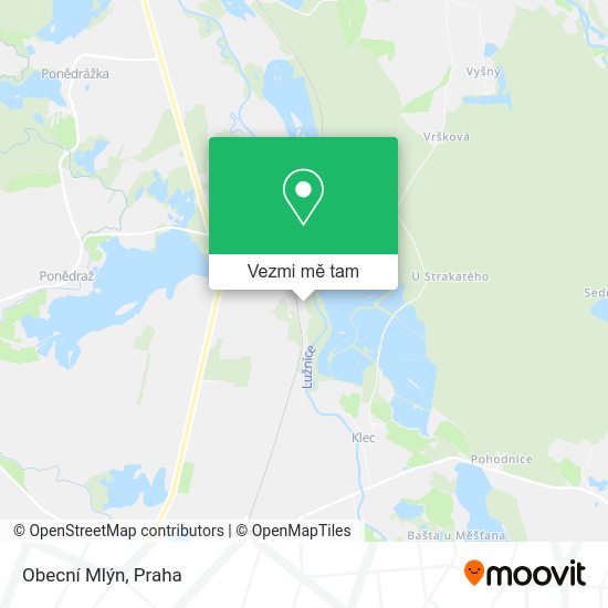 Obecní Mlýn mapa