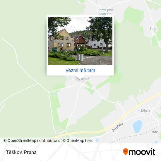 Těškov mapa