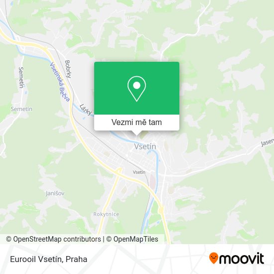 Eurooil Vsetín mapa