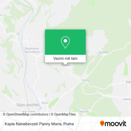 Kaple Nanebevzetí Panny Marie mapa