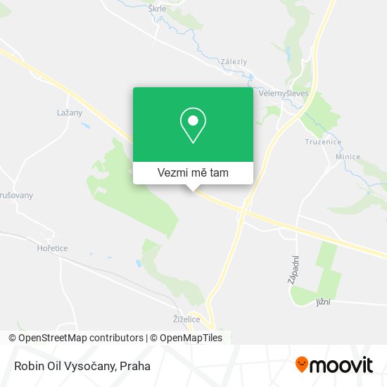 Robin Oil Vysočany mapa