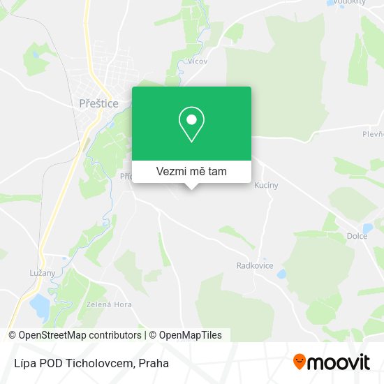 Lípa POD Ticholovcem mapa