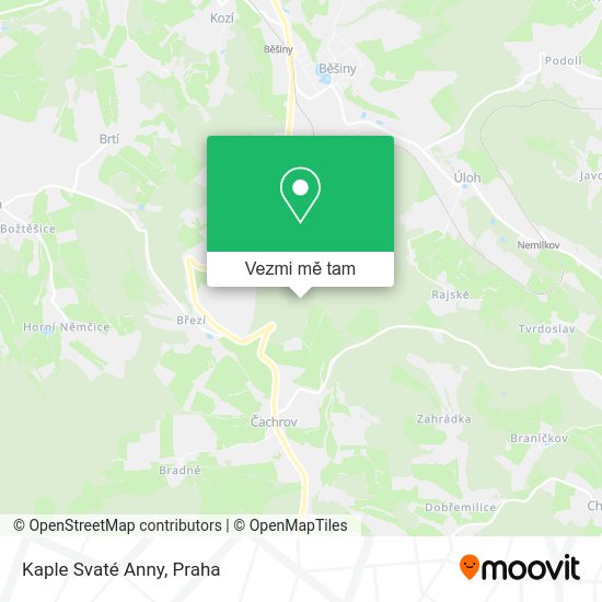 Kaple Svaté Anny mapa