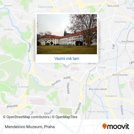 Mendelovo Muzeum mapa