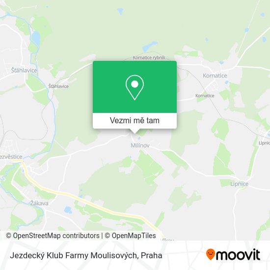 Jezdecký Klub Farmy Moulisových mapa