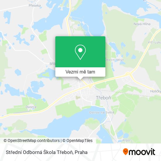 Střední Odborná Škola Třeboň mapa