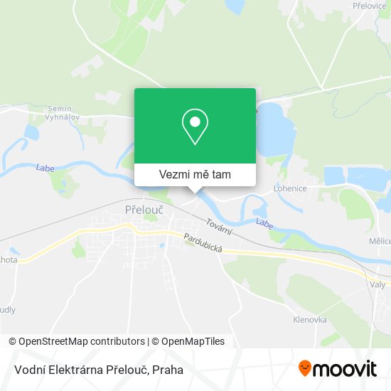 Vodní Elektrárna Přelouč mapa