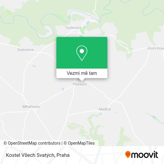 Kostel Všech Svatých mapa