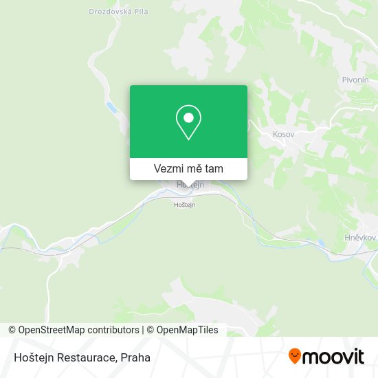 Hoštejn Restaurace mapa