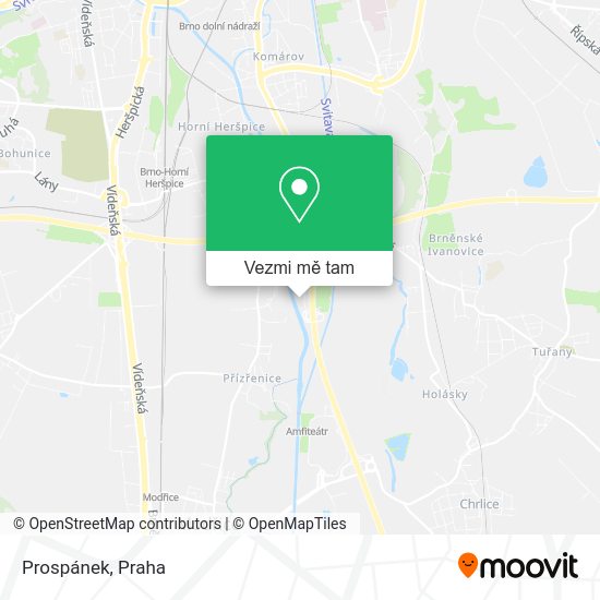 Prospánek mapa