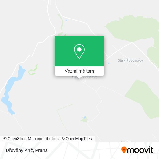 Dřevěný Kříž mapa