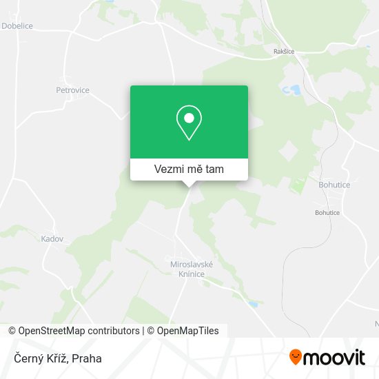 Černý Kříž mapa