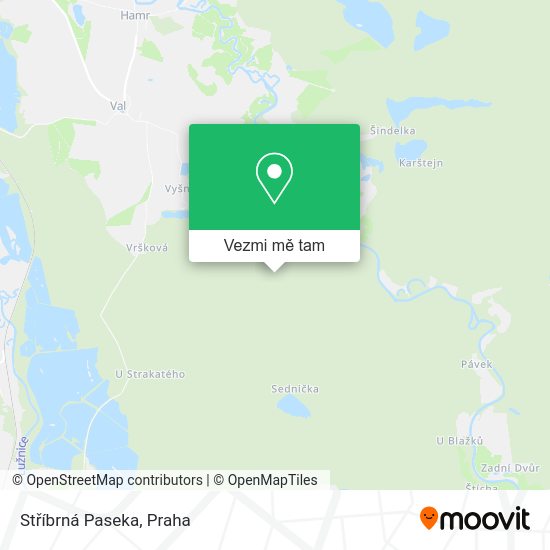 Stříbrná Paseka mapa